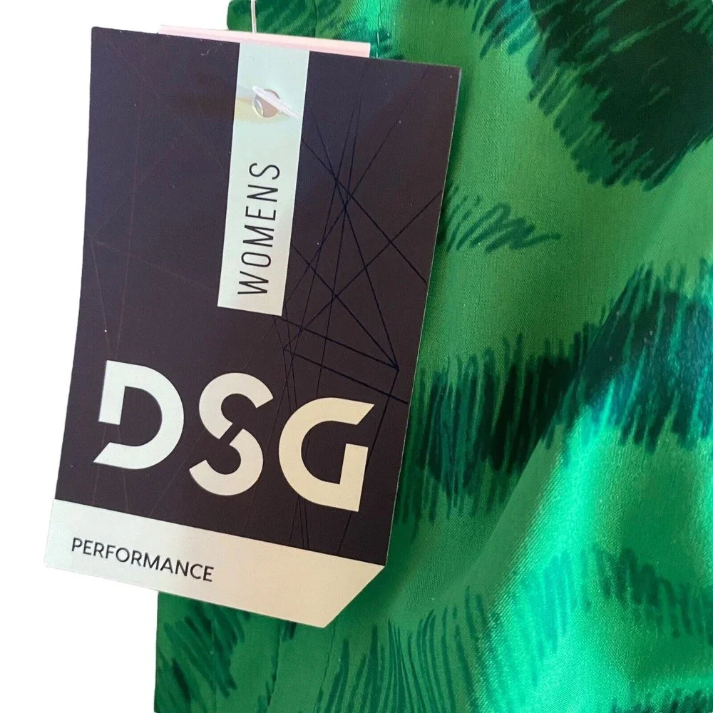 DSG Performance Mid-Rise Stride Run Short 3” Inseam “Trippy Zebra Green” Sz 2XL